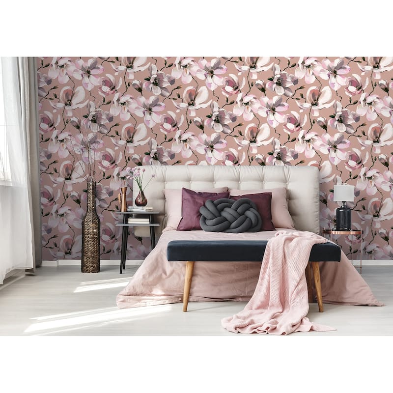 Galerie Wallcoverings Flora Cherry Blossoms Vinyl on Non-woven Matte Wallpaper Roll