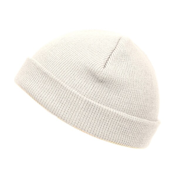 white wooly hat
