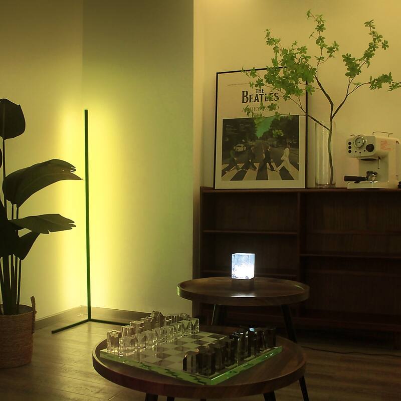 55" RGB Metal Corner Lamp Minimalist LED Floor Lamp