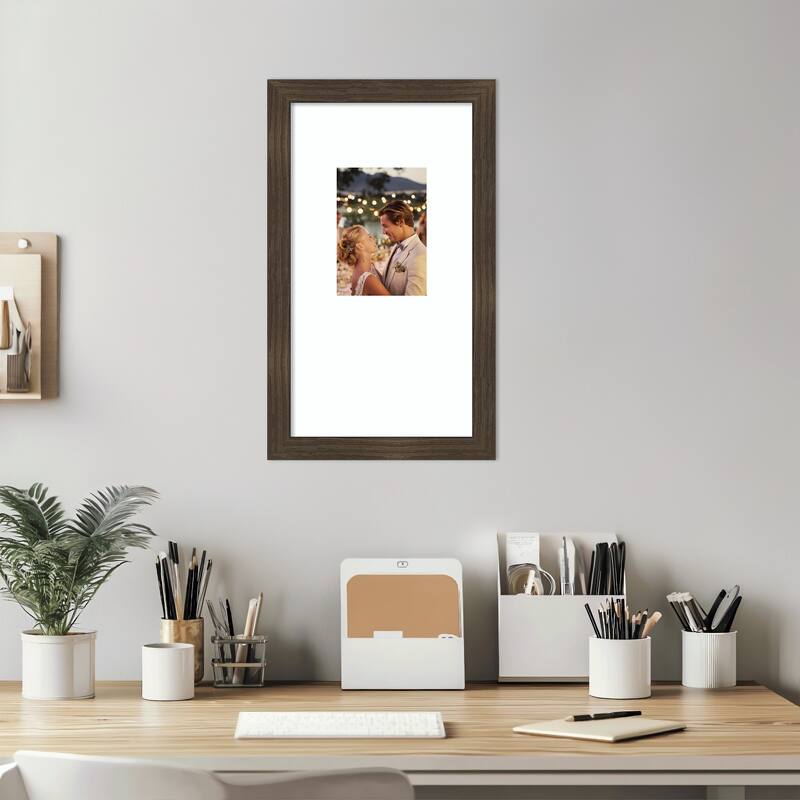 Woodgrain Stripe Blonde Framed Picture Frame, Photo Frame