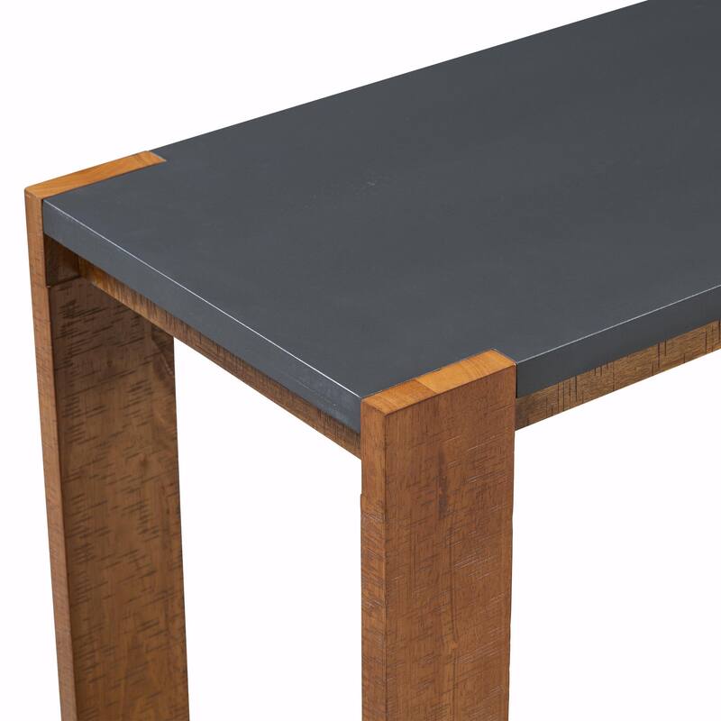 Minimalist Console Table with Bottom Shelf and Four Legs