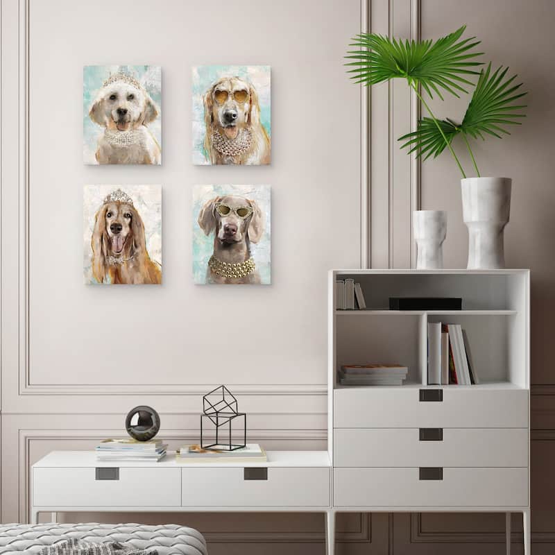 Doggie Divas I - IV by Studio Arts Canvas Art Prints