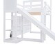 preview thumbnail 10 of 10, Twin Wood Loft Bed with Slide and Storage Shelves