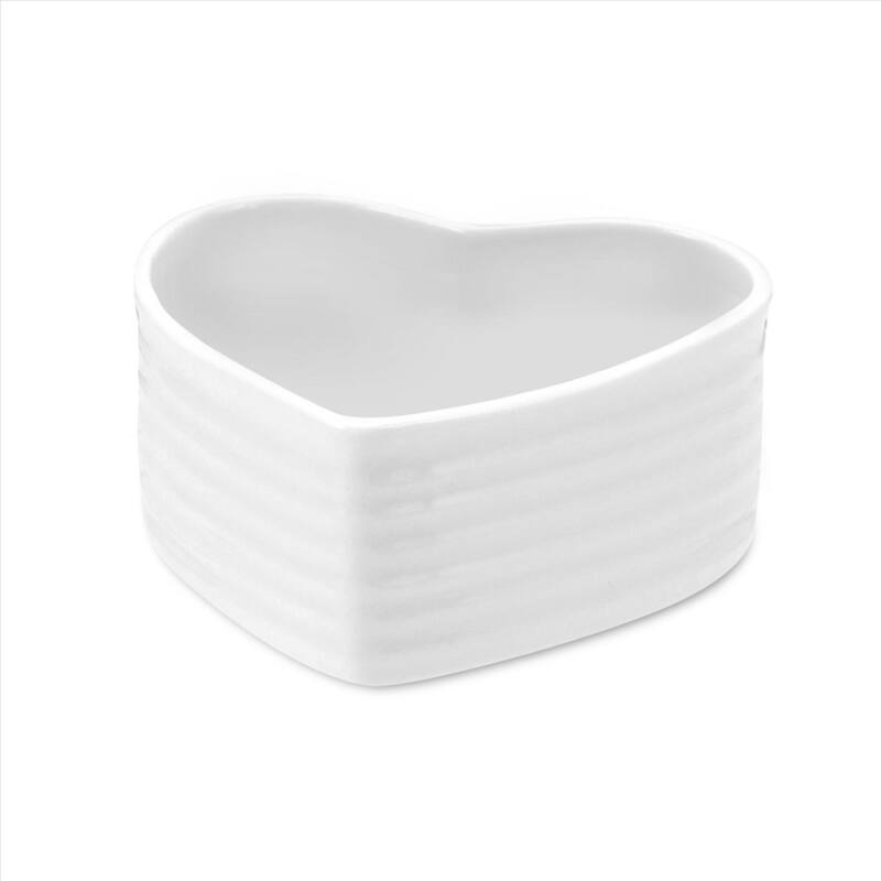 Portmeirion Sophie Conran Garden White Heart Shaped Ramekins