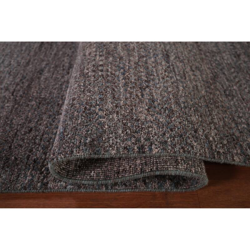 Gabbeh Modern Area Rug Hand-Knotted Wool Carpet - 9'0" X 12'3"