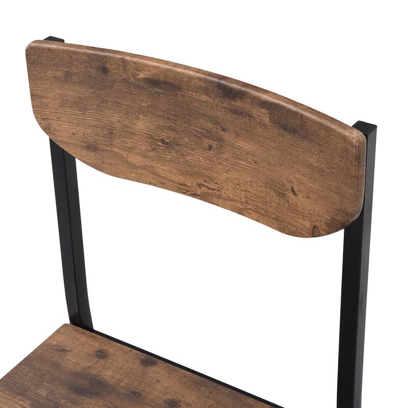 3-Piece Modern Round Dining Table Set Solid Wood Drop-Leaf Kitchen Table with 2 Chairs, Space-Saving Dining Set for Small Spaces