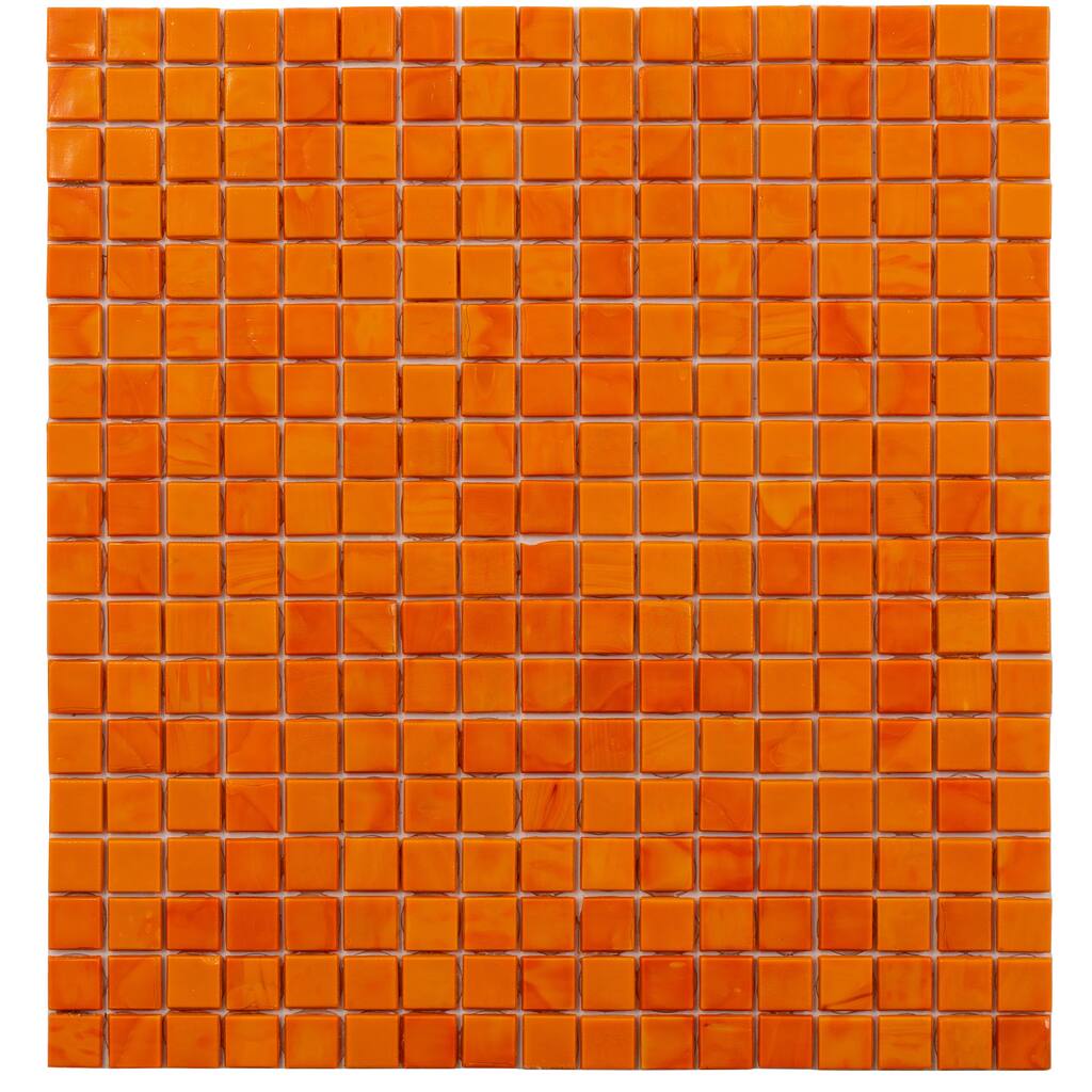 Apollo tile 12" x 12" Skosh Glossy Red-Orange Glass Tile (18.69 sq ft/case) - 20 Pack