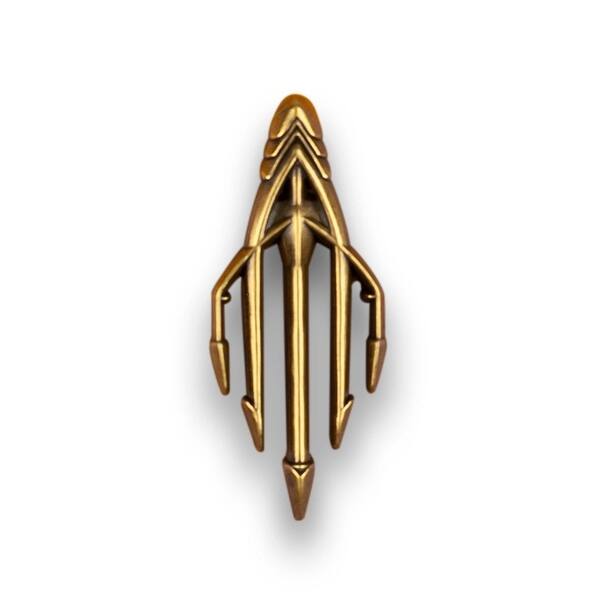 Aquaman Trident Enamel Pin Licensed Dc Comics Merch Yellow Overstock