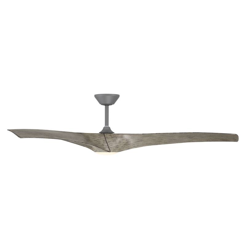 Zephyr 72" 3-Blade Indoor/Outdoor Smart Fan in Graphite Weathered Wood w/ Selectable LED (2700K-5000K) & Remote