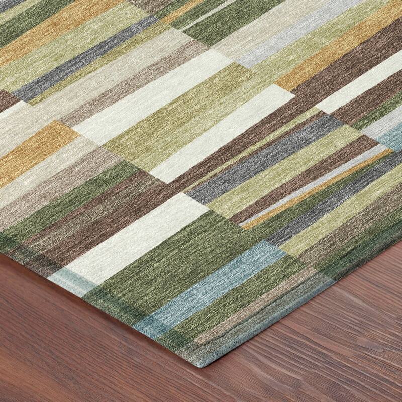 Machine Washable Indoor/ Outdoor Modern Antonito Chantille Rug