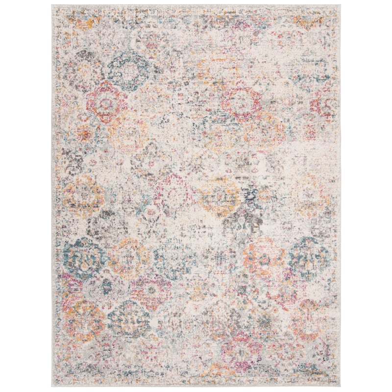 SAFAVIEH Madison Avery Boho Chic Distressed Area Rug - 11' x 15' - Grey/Gold - Runner/Rectangle