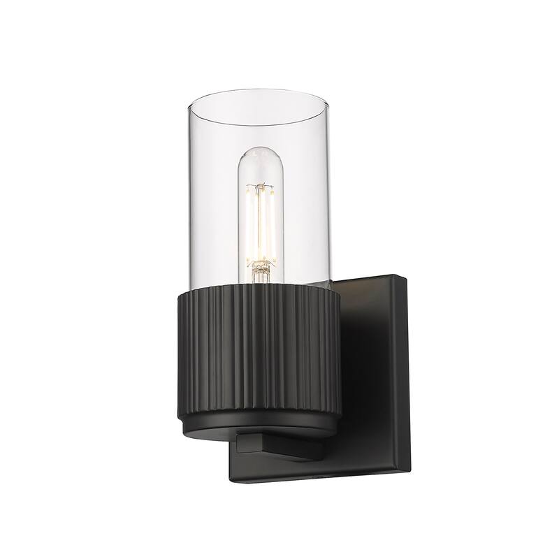 Innovations Lighting Bolivar - 1 Light 7" Wall-Mounted Sconce - Clear/Matte Black