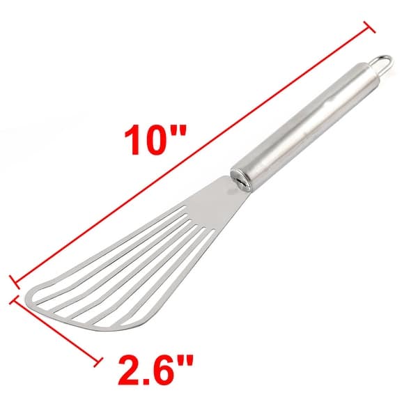 Stainless Steel Slotted Kitchen Spatula Barbecue Turner Shovel 2 Pcs -  Silver - 10 x 2.6(L*Max.W) - Bed Bath & Beyond - 17605684