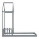 preview thumbnail 14 of 22, Twin House Roof Headboard Floor Bed