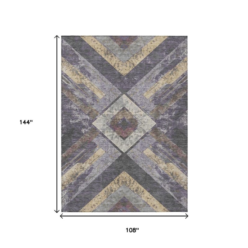 HomeRoots Geometric Transitional Rectangle Outdoor Rug