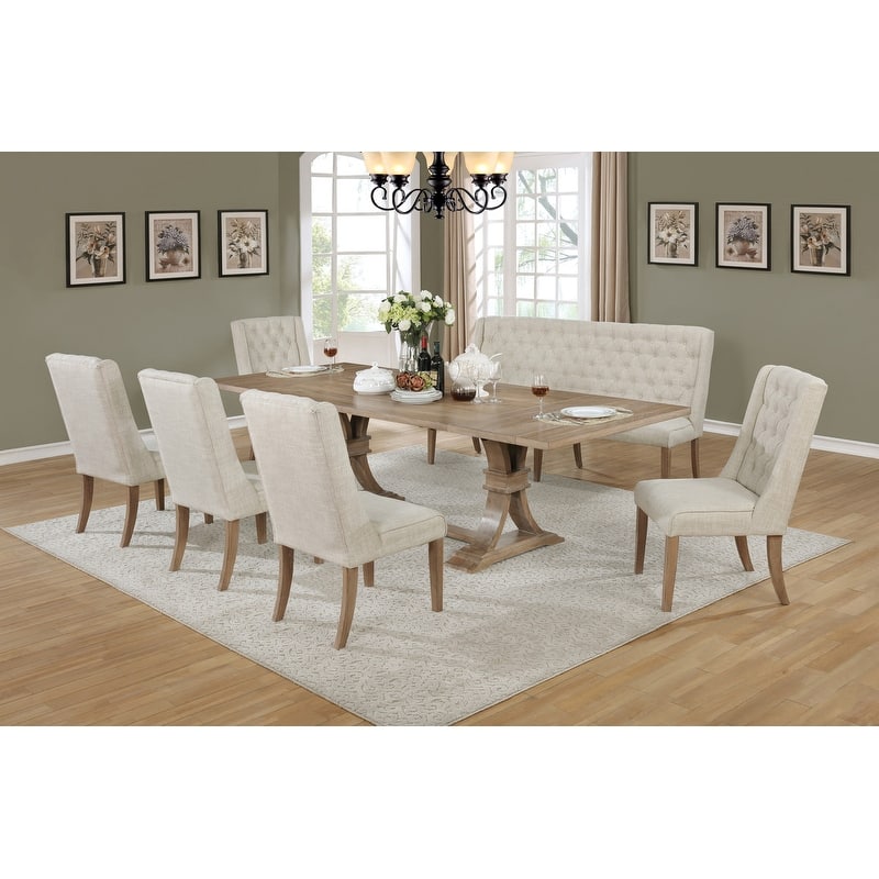Best Quality Furniture Rustic Extension Dining Set