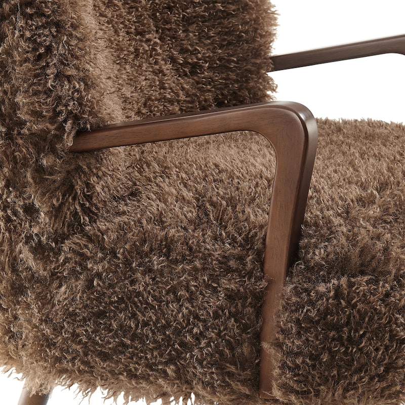Zerra Faux Shearling Accent Armchair