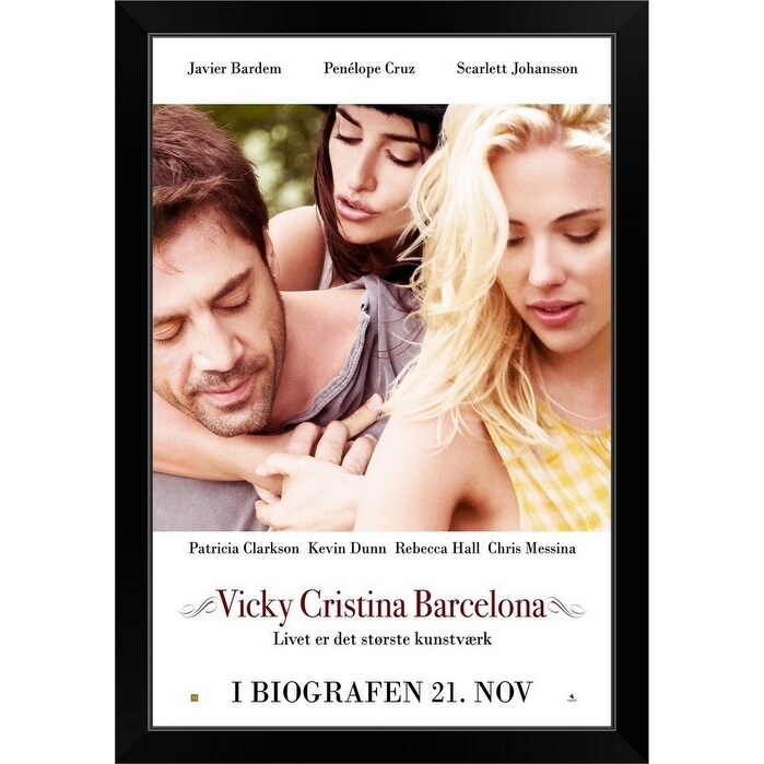 Vicky Cristina Barcelona Movie Poster Danish Black Framed Print Overstock