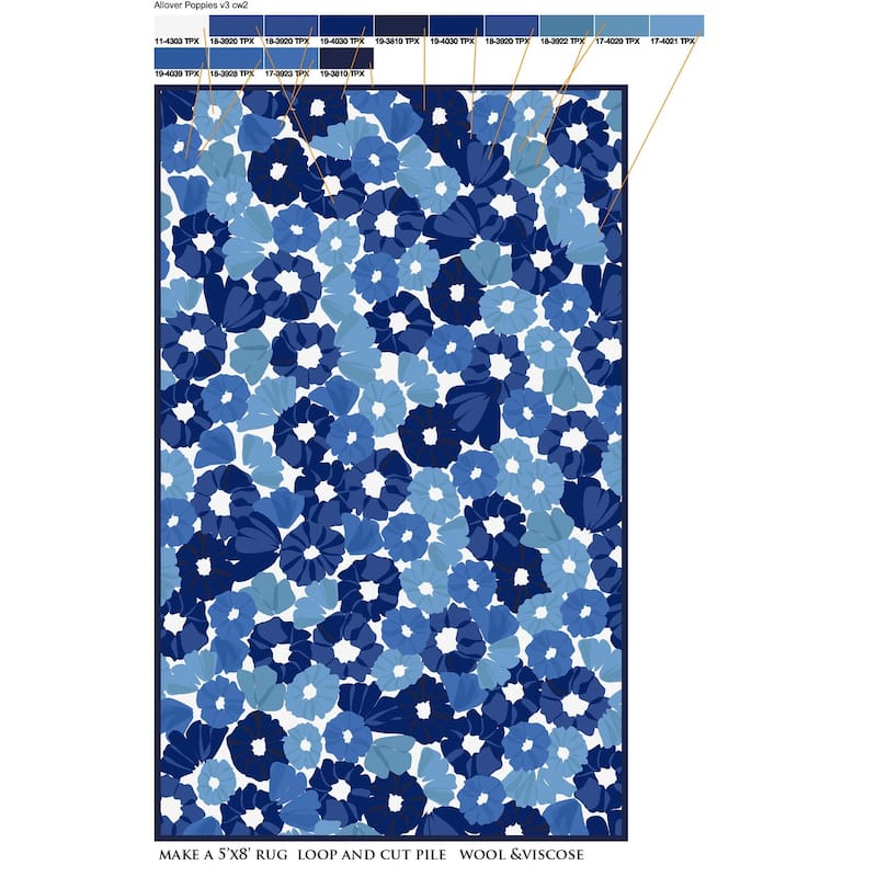 Martha Stewart by SAFAVIEH Poppy Field Wool/ Viscose Rug