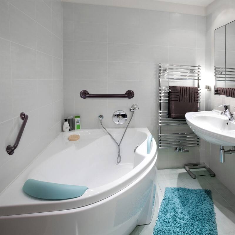 Decorative Shower Grab Bar - 16" Non-Slip Bathroom and Household Handicap Safety Bar