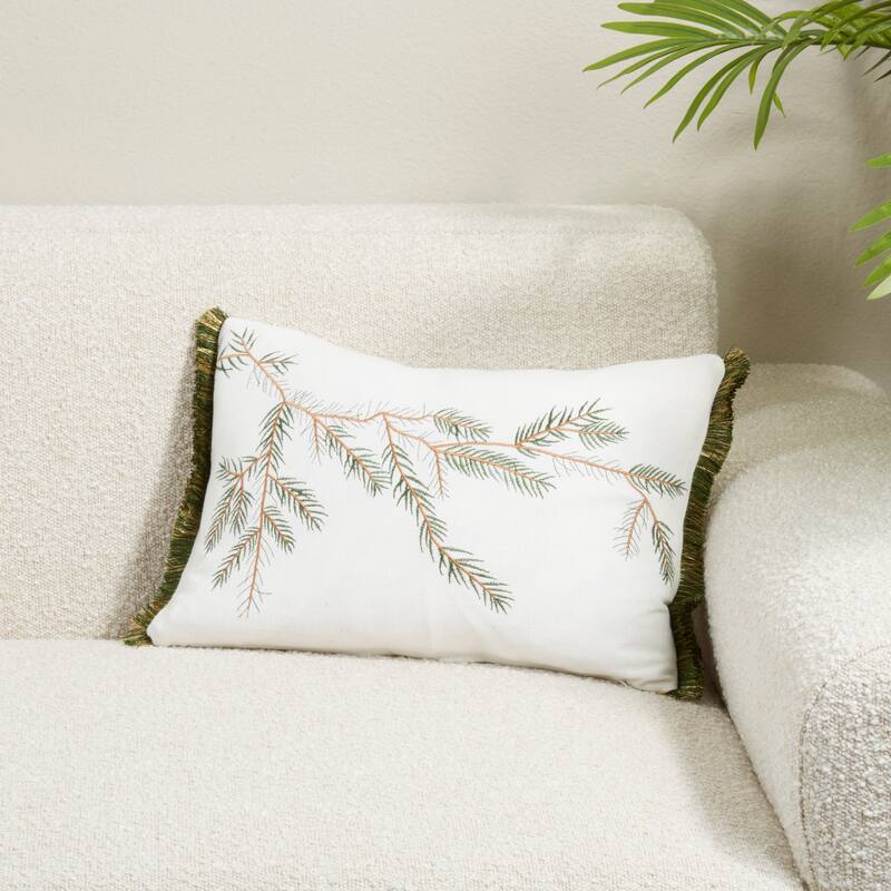 Pine Branch Throw Pillow