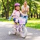 preview thumbnail 2 of 8, Gymax 12'' Kids Bike w/Training Wheels Hand Coaster Brakes Adjustable - Purple