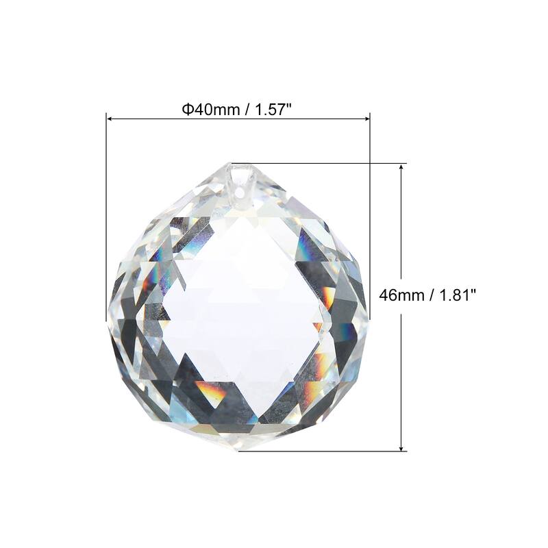 4Pcs Clear Crystal Ball Prism Chandelier Hanging Crystals Prisms - 40mm