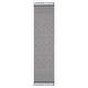 preview thumbnail 9 of 12, LOOM & LUXE Collection 2X8 Geometric Indoor/Outdoor Area Rug - 96" D x 26" W x 0.28" H Grey