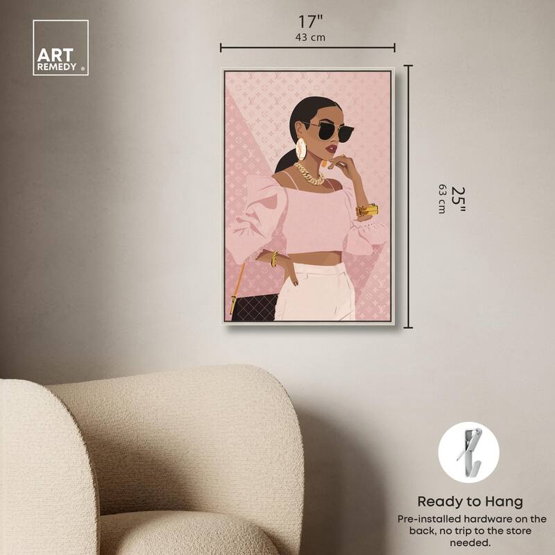 Simple Pink Look Canvas by Art Remedy
