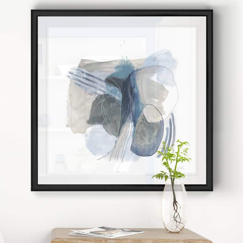 Stone Ellipses I -Black Framed Print