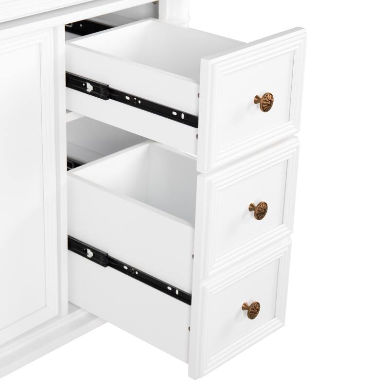 28-36 inch Transitional Single Bathroom Vanity with Ceramic Sink