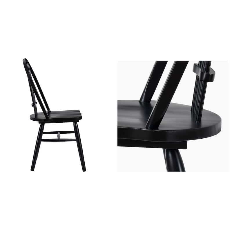 Windsor 17.9" Wide Butterfly Shape Seat Bow Back Dining Chairs