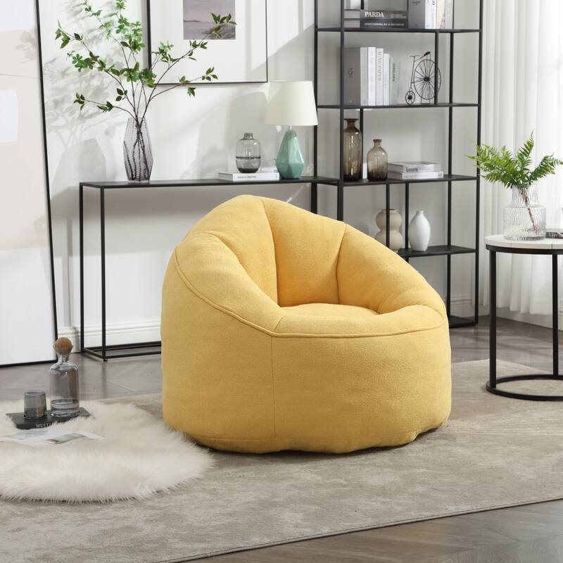 Indoor Bean Bag Sofa Chair with Padded Foam Padding, Footrest