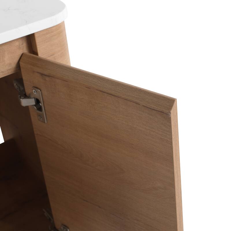 30'' Wall-Mounted Bathroom Vanity & 2-Soft-Close Door, KD-Packing, Plywood (Vanity Only, Excluding Sink)