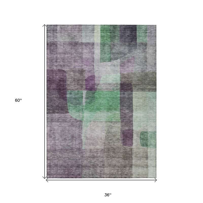 HomeRoots Abstract Transitional Rectangle Outdoor Rug