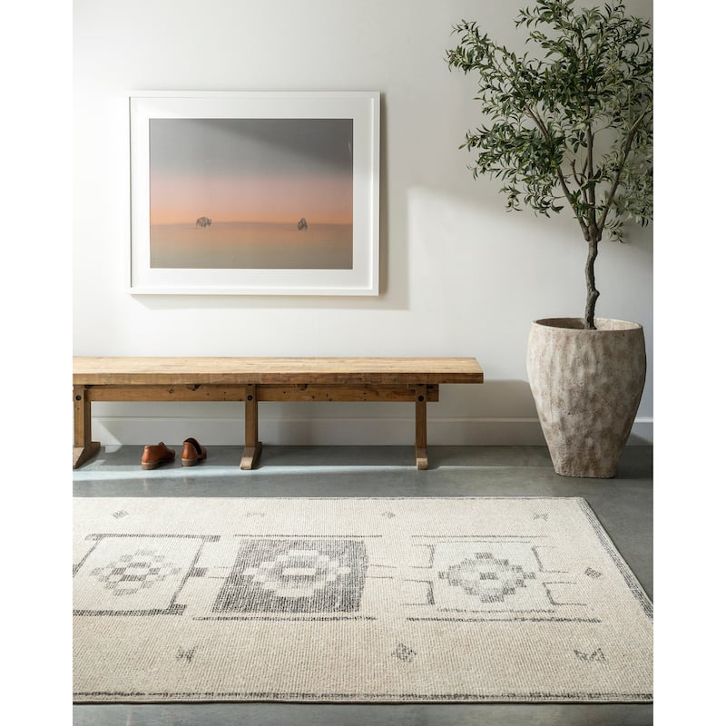 Becki Owens x Livabliss Solana Area Rug - 6'7" x 9' - Charcoal
