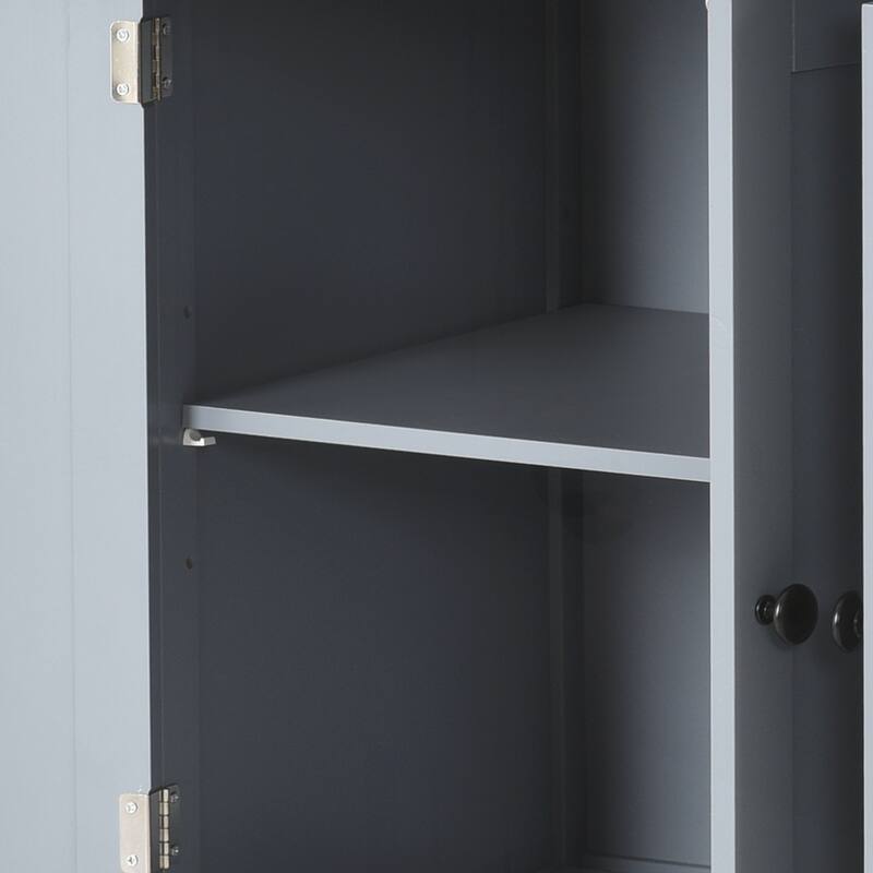 Kitchen Island Cart with Solid Wood Top and Locking Wheels