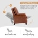 preview thumbnail 54 of 57, Cigar Mid-century Modern Genuine Leather Recliner with Solid Wood Legs and Nailhead Trim Set of 2 by HULALA HOME
