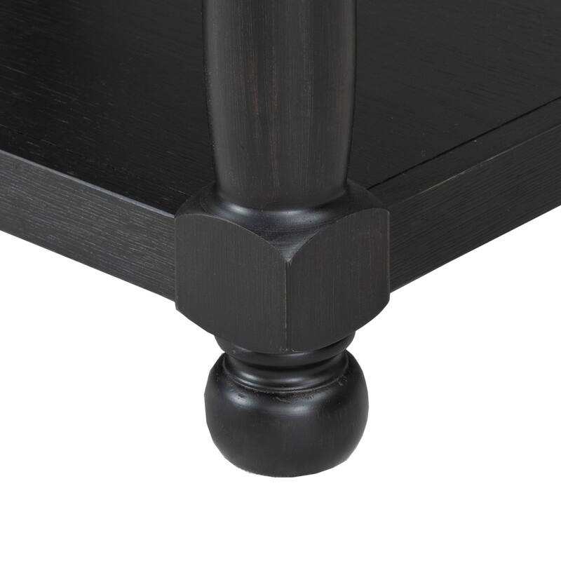 Furniture of America Lucan Modern 2-Piece Farmhouse Black Solid Wood Panel Bedroom Set