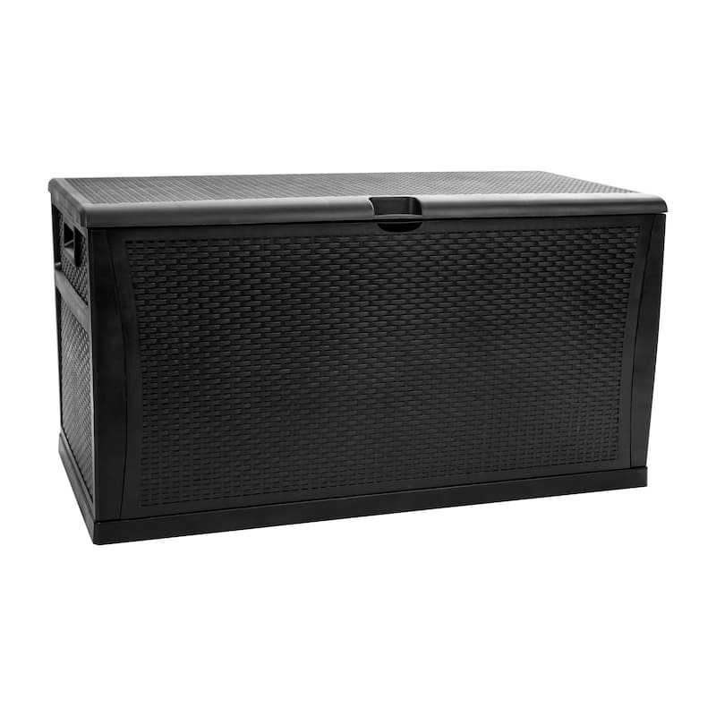 120 Gallon Plastic Deck Box for Outdoor Patio Storage & Deck Organization