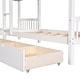 preview thumbnail 9 of 7, L-Shaped Twin Quad Bunk Bed in Wood with Integrated Drawers