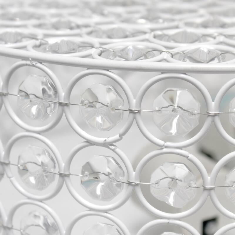 Round Flush Mount Ceiling Light 12 Inch 2 Light White Modern Interior Lighting