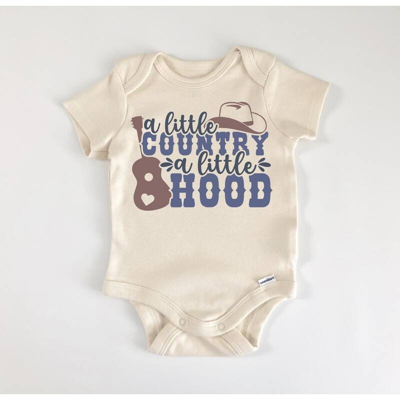 Country Hood - Baby Boy Girl Clothes Infant Bodysuit Funny Cute Newborn - Natural - 0-3M