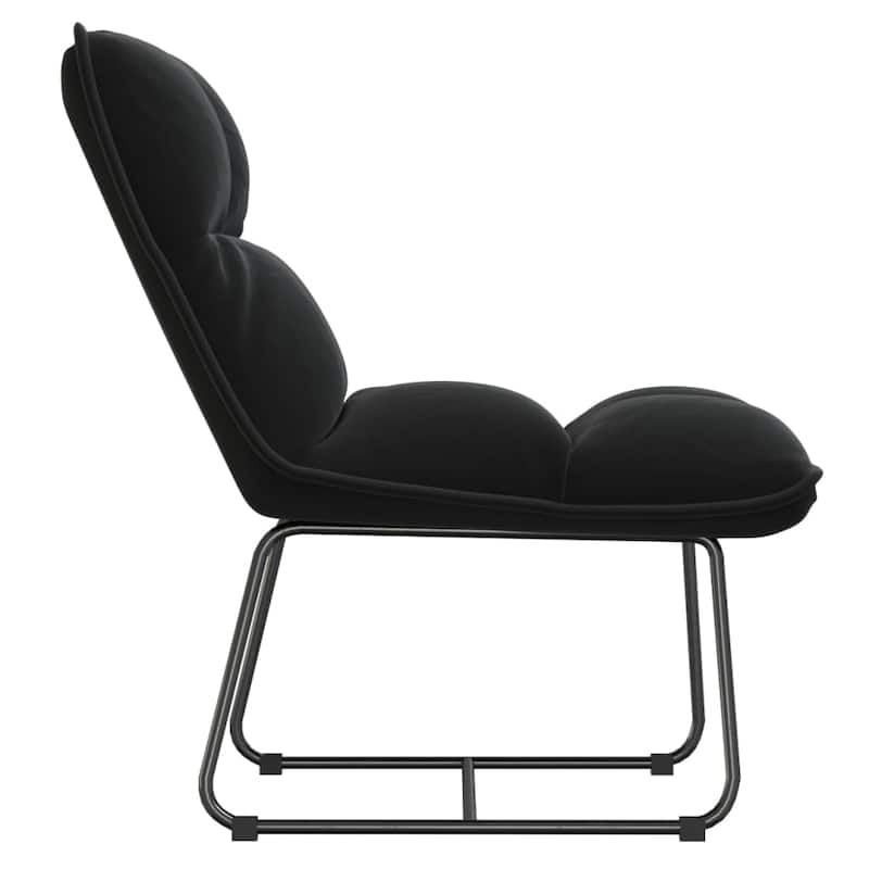 vidaXL Lounge Chair Padded Lounge Seat Accent Chair with Metal Frame Velvet