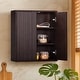 preview thumbnail 27 of 49, Teamson Home 22 in Wooden Bathroom Wall Cabinet, Wood Organizer for Bathroom, Kitchen, Laundry, Space Saving Furniture