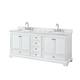 Option White / White Carrara Marble Top / Polished Chrome