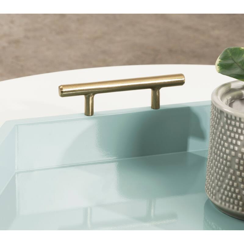 Kate and Laurel Lipton Hexagon Decorative Tray - 18x18