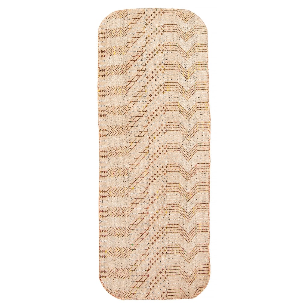 ECARPETGALLERY Hand-knotted Silk Shadow Tan Silk, Wool Rug - 2' 4" x 5' 11"