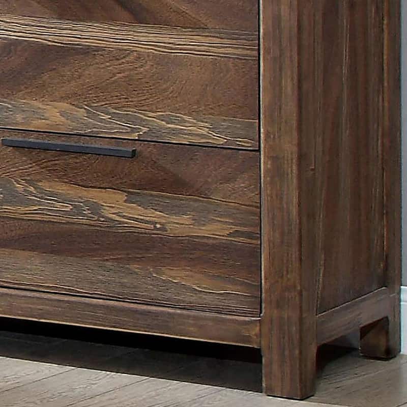 Lome Rustic Natural Tone 56-inch Wide 6-Drawer Wood Dresser by Furniture of America