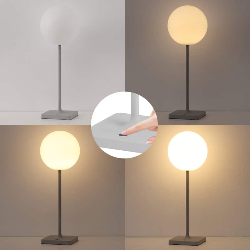17.5" Modern LED Table Lamp, Dimmable, Cordless, Touch Sensor (Set of 2) - 17.50